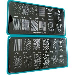 Maniology Nail‎ Stamping Plates M012 & M013 Set Forever Young Stargazer